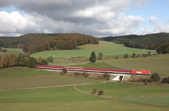 der Euro Express Zug auf dem Weg nach Lloret de Mar