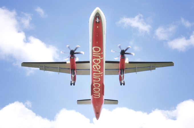 Airberlin Flugzeug in der Luft