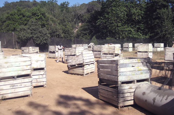 Action beim Paintball in Lloret de Mar